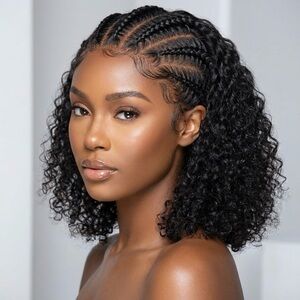 13x6 Hd Braided lace Closure wig | Pre Cut Lace | Wear & Go | 16 inches